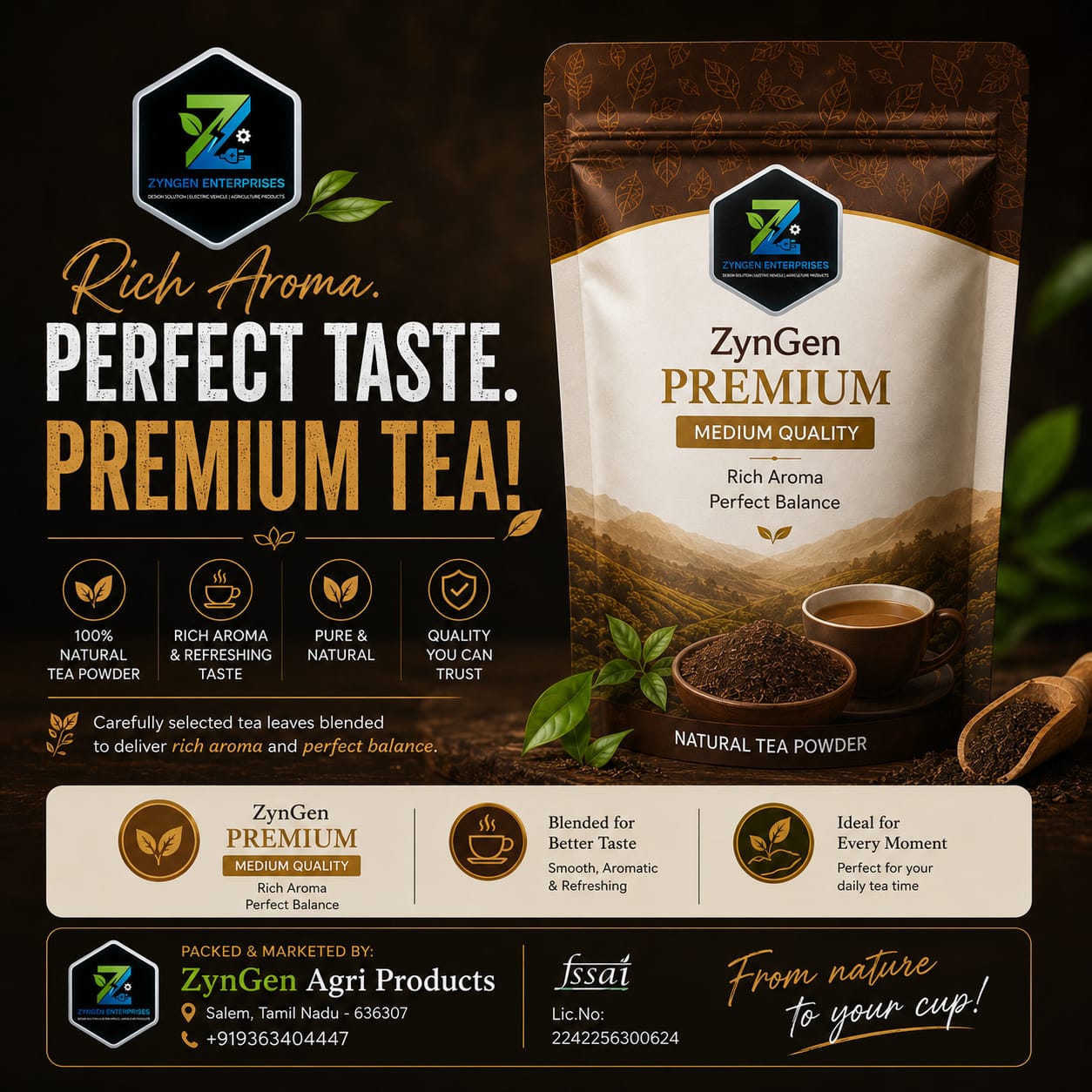 ZynGen Premium Tea Powder